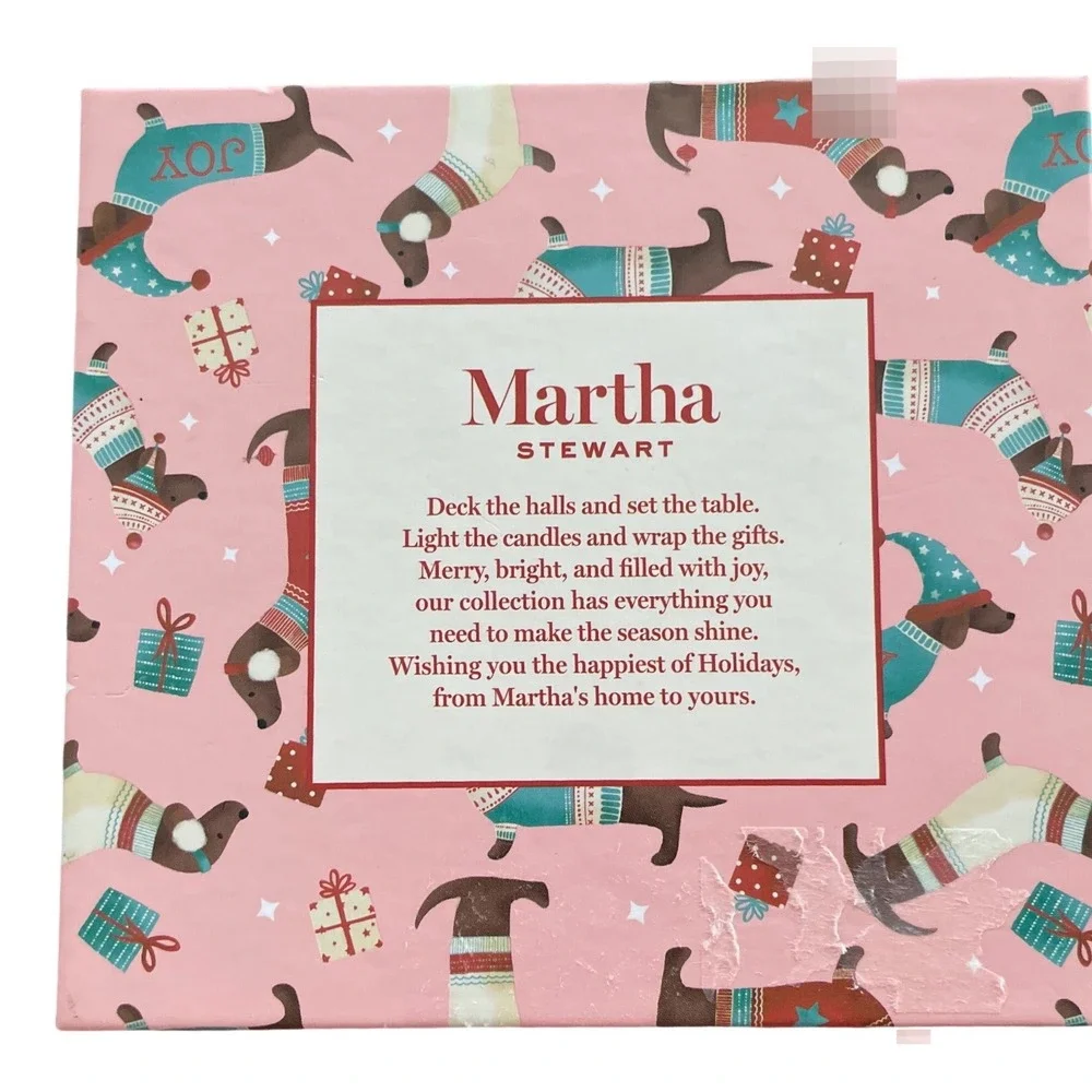 Martha Stewart Happy Howlidays Dachshund Soy Blend Candle 12oz Pink Holiday Dog